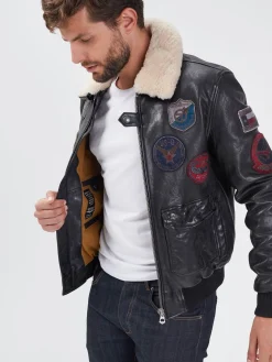 Mythic - Blouson air force cuir homme