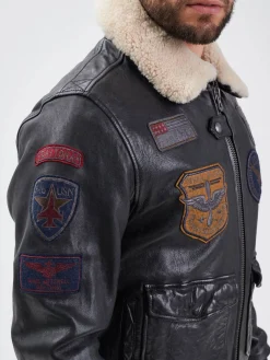 Mythic - Blouson air force cuir homme