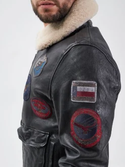 Mythic - Blouson air force cuir homme