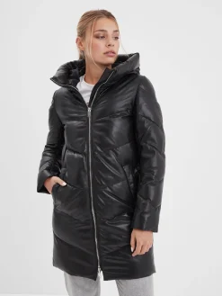 Olgar - Doudoune cuir femme