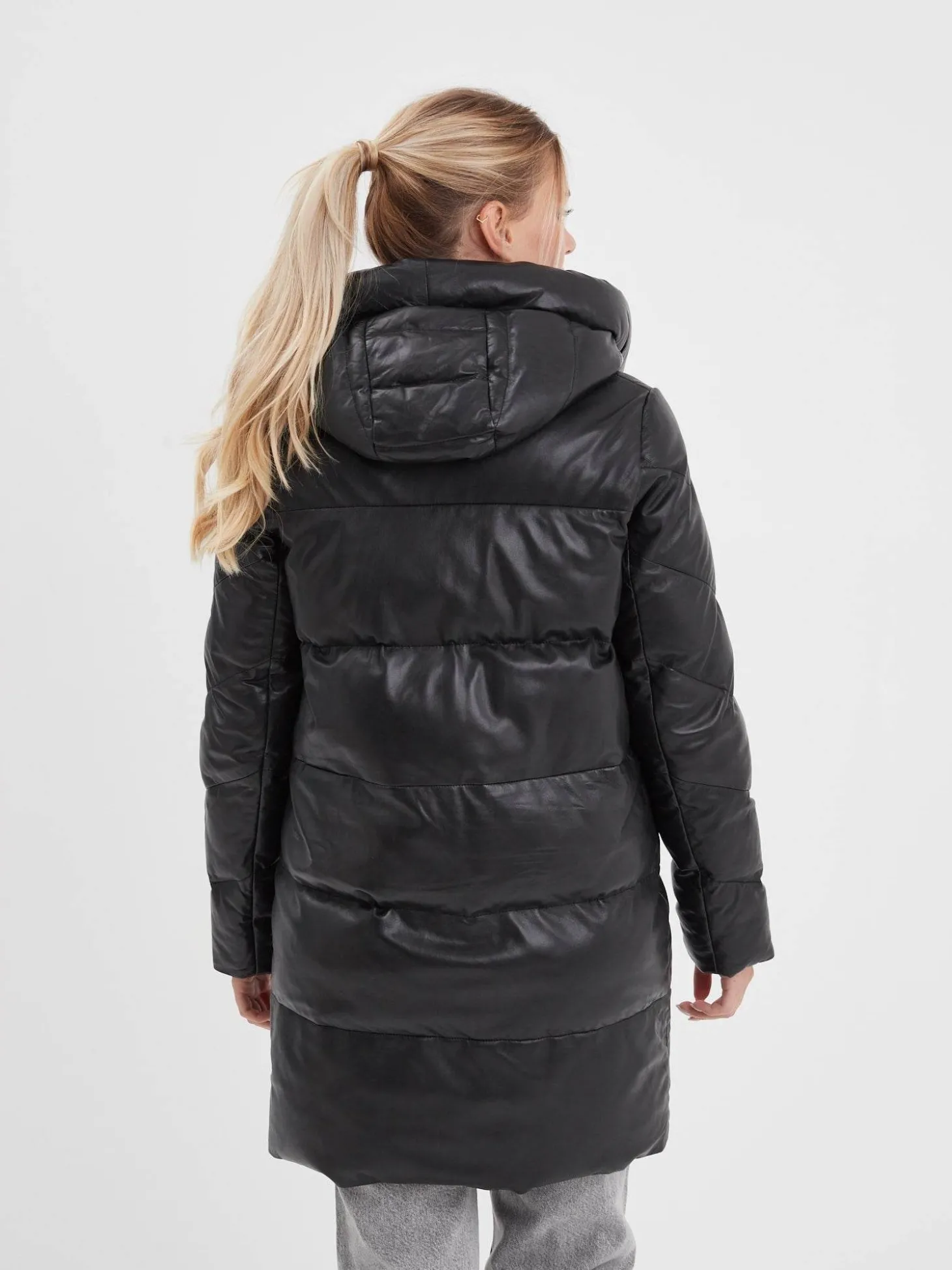 Olgar - Doudoune cuir femme