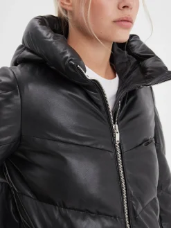 Olgar - Doudoune cuir femme