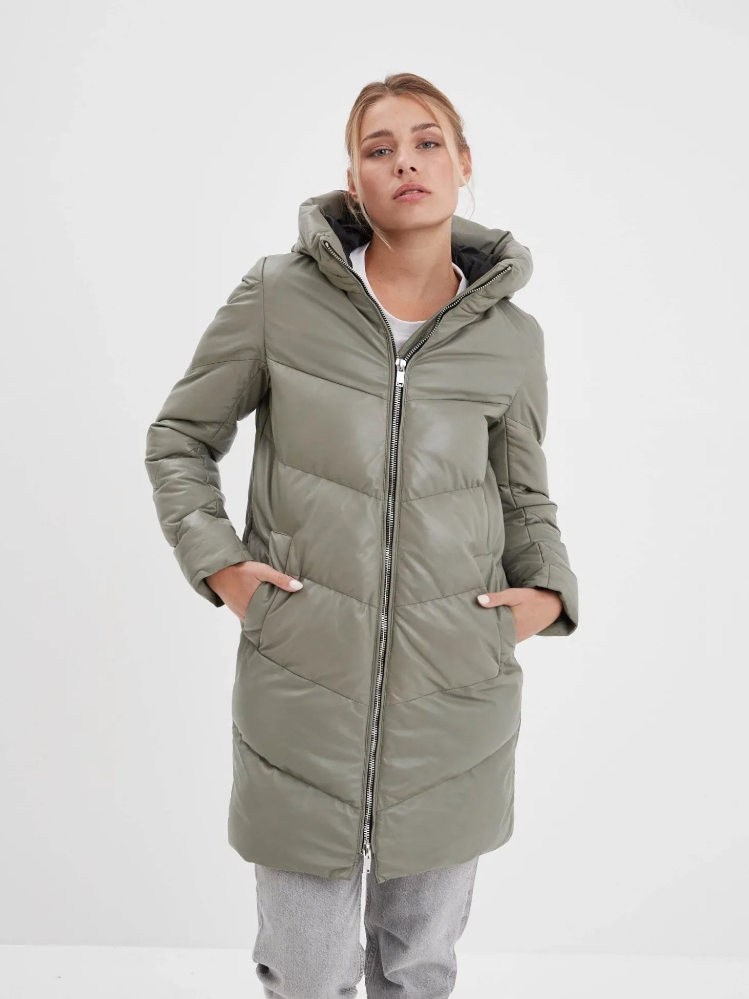 Olgar - Doudoune cuir femme