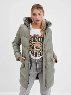 Olgar - Doudoune cuir femme