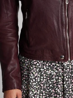 Olympe - Blouson biker cuir femme
