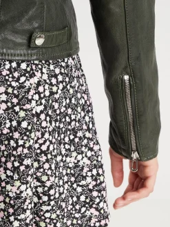 Olympe - Blouson biker cuir femme