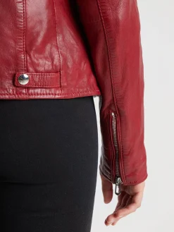 Olympe - Blouson biker cuir femme