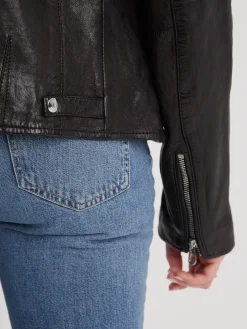 Olympe - Blouson biker cuir femme