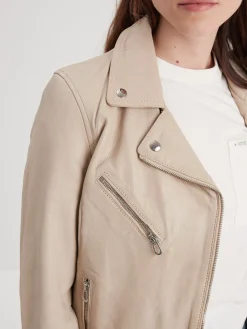 Olympe - Blouson biker cuir femme
