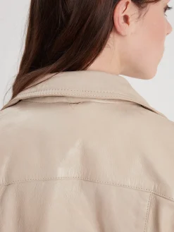 Olympe - Blouson biker cuir femme