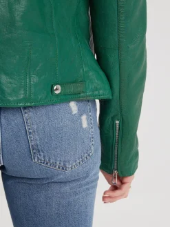 Olympe - Blouson biker cuir femme
