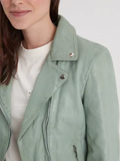 Olympe - Blouson biker cuir femme
