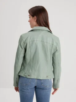 Olympe - Blouson biker cuir femme