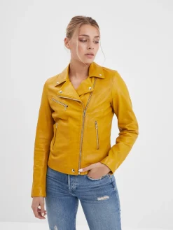 Olympe - Blouson biker cuir femme