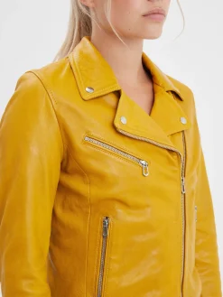 Olympe - Blouson biker cuir femme