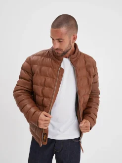 Onelda - Doudoune cuir homme