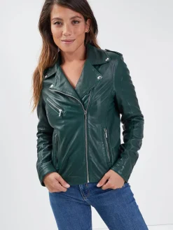 Paloma - Blouson biker cuir femme
