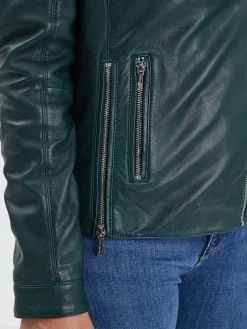 Paloma - Blouson biker cuir femme