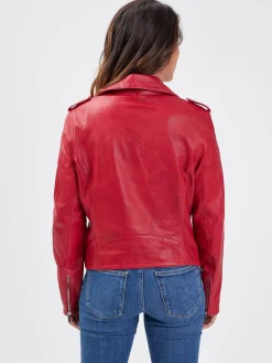 Paloma - Blouson biker cuir femme