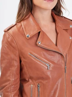 Paloma - Blouson biker cuir femme