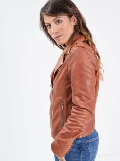Paloma - Blouson biker cuir femme