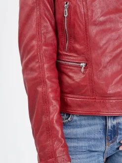 Panila - Blouson biker cuir femme