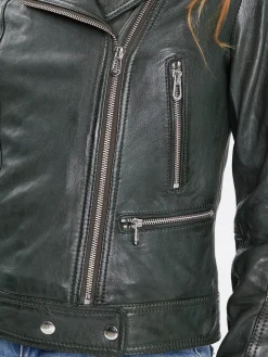 Panila - Blouson biker cuir femme