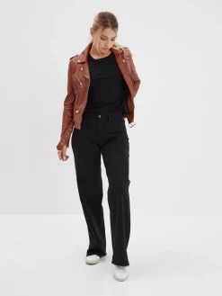 Paula - Blouson biker cuir femme