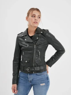 Paula - Blouson biker cuir femme