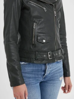 Paula - Blouson biker cuir femme