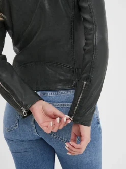 Paula - Blouson biker cuir femme