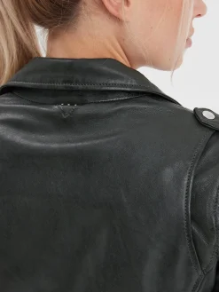 Paula - Blouson biker cuir femme