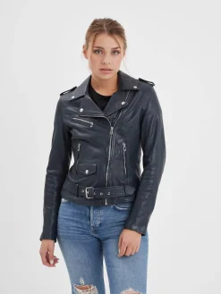 Paula - Blouson biker cuir femme