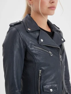 Paula - Blouson biker cuir femme