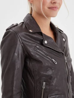 Paula - Blouson biker cuir femme