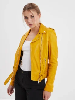 Paula - Blouson biker cuir femme