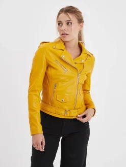 Paula - Blouson biker cuir femme