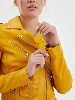 Paula - Blouson biker cuir femme