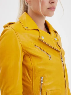 Paula - Blouson biker cuir femme