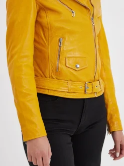 Paula - Blouson biker cuir femme