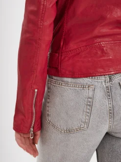 Paula - Blouson biker cuir femme