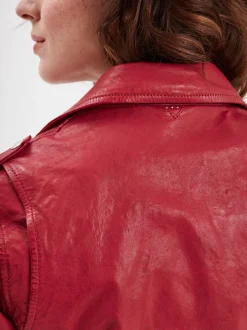 Paula - Blouson biker cuir femme