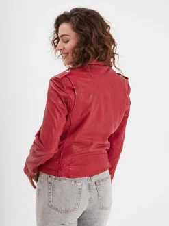 Paula - Blouson biker cuir femme