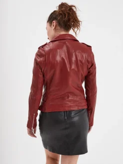 Paula - Blouson biker cuir femme