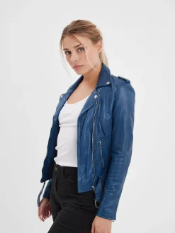 Paula - Blouson biker cuir femme