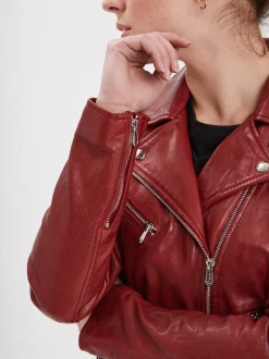 Paula - Blouson biker cuir femme