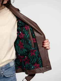Paula - Blouson biker cuir femme