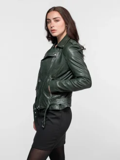 Paula - Blouson biker cuir femme