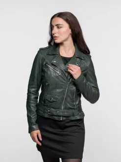 Paula - Blouson biker cuir femme