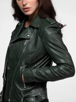 Paula - Blouson biker cuir femme